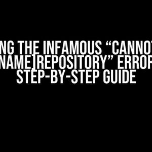 Debugging the Infamous “Cannot invoke …[Name]Repository” Error: A Step-by-Step Guide