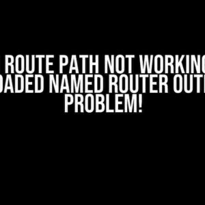 Nested Route Path Not Working Inside Lazy Loaded Named Router Outlet? No Problem!